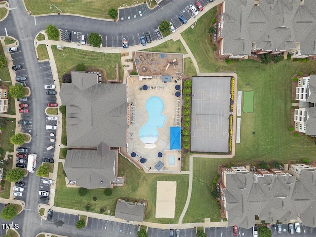 260 Amber Acorn Ave, Raleigh, NC 27603 - aerial view of property's location featuring a pool area