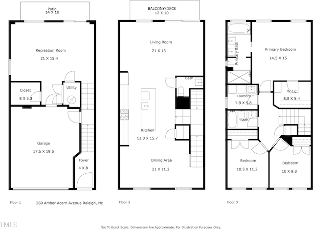 260 Amber Acorn Ave, Raleigh, NC 27603 - home floor plan