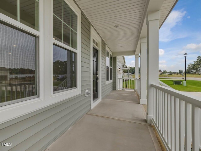 view of patio with covered porch