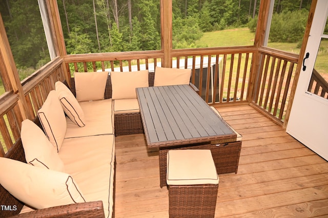 474 Ashpole Trl, Clayton, NC 27520 - wooden terrace featuring an outdoor living space