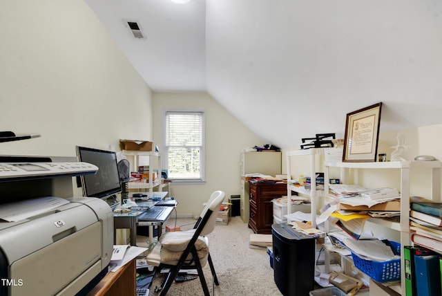 17 Nicklaus Way, Clayton, NC 27520 - carpeted office space with visible vents and lofted ceiling