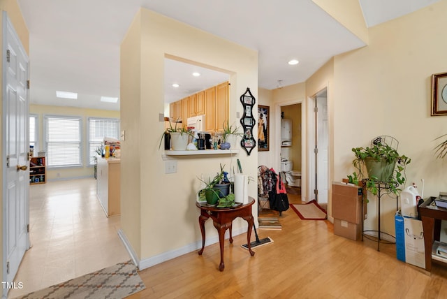 17 Nicklaus Way, Clayton, NC 27520 - hall with recessed lighting, baseboards, and light wood-type flooring