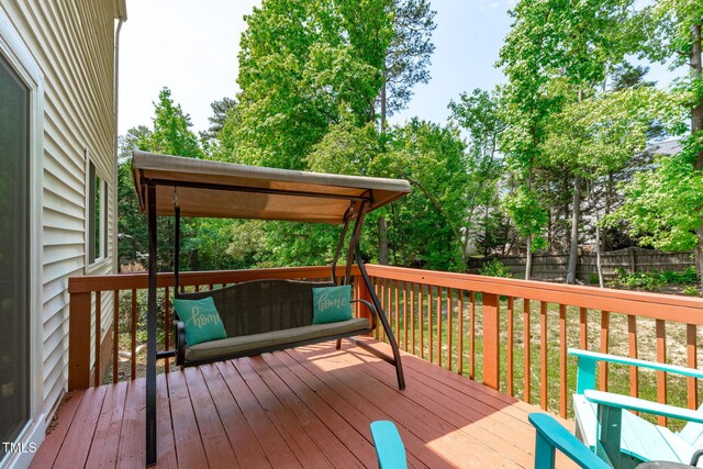 deck with fence