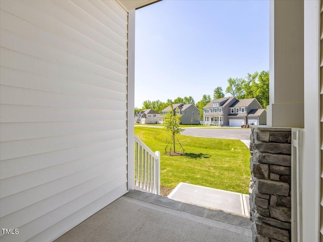 33 Celtic Ln, Lillington, NC 27546 - view of patio featuring a residential view and a porch