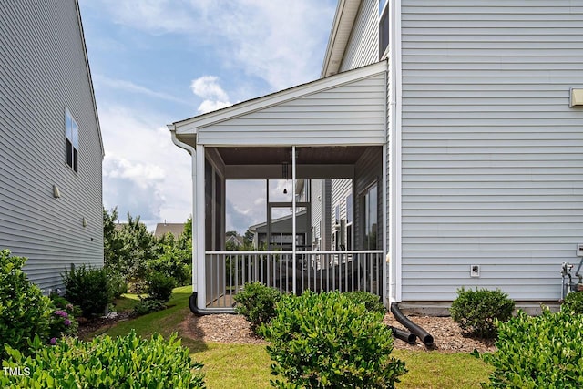 1018 Excite Ave, Morrisville, NC 27560 - view of side of property with a sunroom