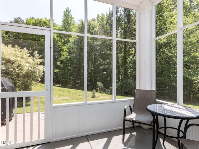 view of sunroom