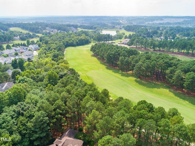 drone / aerial view featuring golf course view