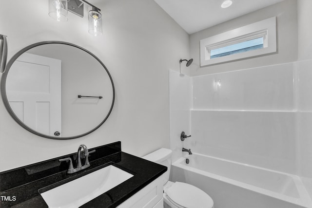405 N Raiford St, Selma, NC 27576 - bathroom featuring toilet, shower / bath combination, and vanity