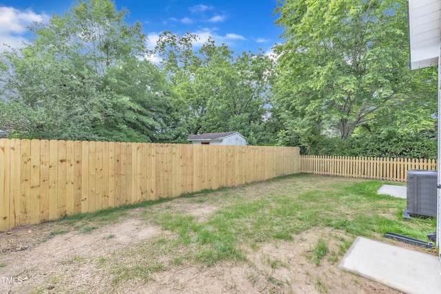 405 N Raiford St, Selma, NC 27576 - fenced backyard featuring central AC