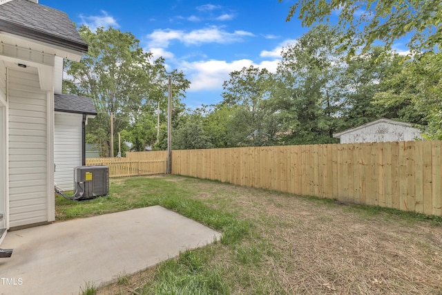 405 N Raiford St, Selma, NC 27576 - view of yard with cooling unit and a patio
