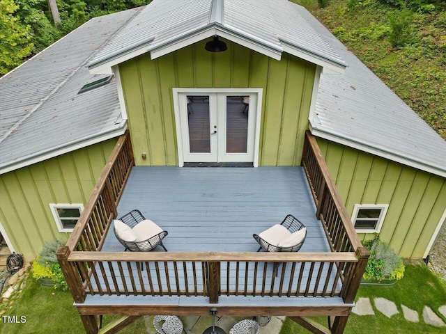 exterior space with french doors
