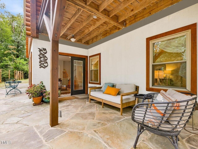 view of patio / terrace with an outdoor living space