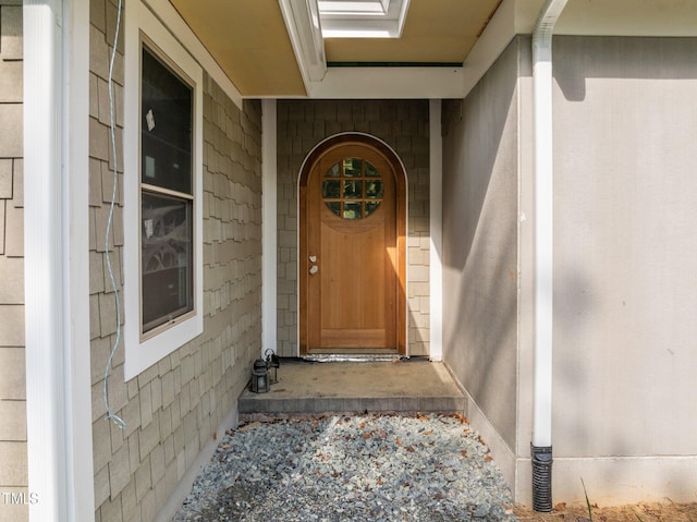 view of exterior entry