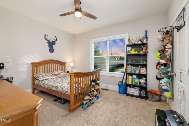 175 Lockamy Ln, Youngsville, NC 27596 - bedroom featuring carpet, baseboards, and a ceiling fan