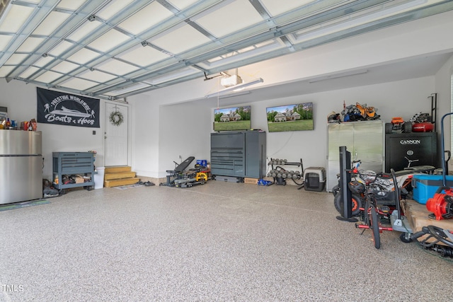 175 Lockamy Ln, Youngsville, NC 27596 - garage with freestanding refrigerator