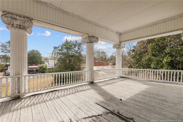 205 N Vance St, Pembroke, NC 28377 - view of wooden terrace