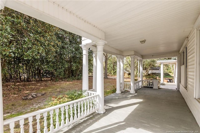 205 N Vance St, Pembroke, NC 28377 - view of patio / terrace featuring a porch
