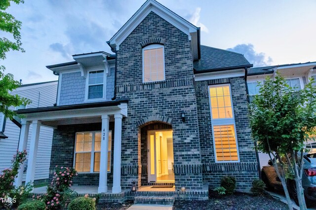 428 Parlier Dr, Apex, NC 27523 - view of front of home with brick siding
