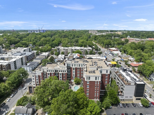 aerial view with a view of city