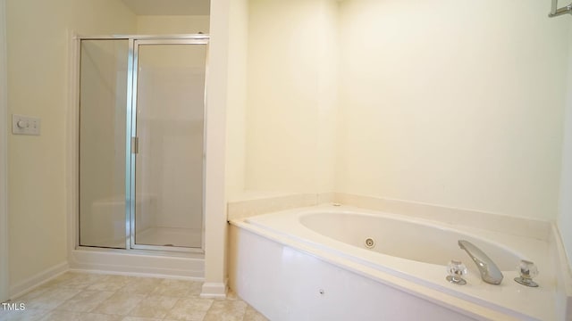 4024 Claret Ln, Morrisville, NC 27560 - full bathroom with a tub with jets, baseboards, and a stall shower
