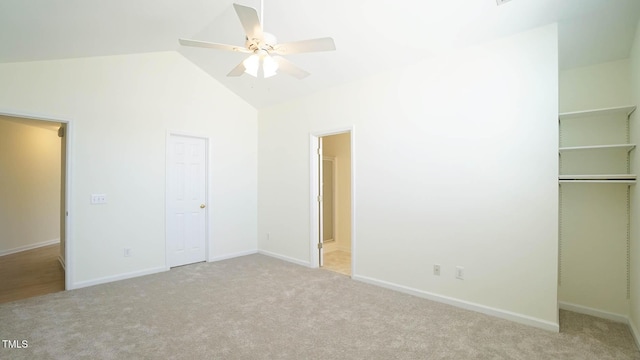 4024 Claret Ln, Morrisville, NC 27560 - unfurnished bedroom featuring carpet floors, baseboards, and lofted ceiling