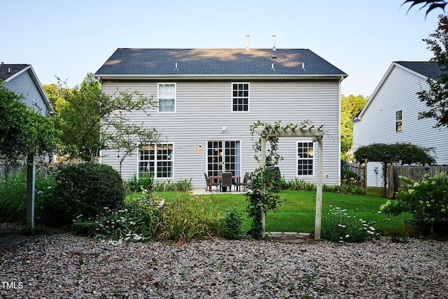 5031 Mckittrick Ln, Durham, NC 27712 - back of property with a pergola and a patio area