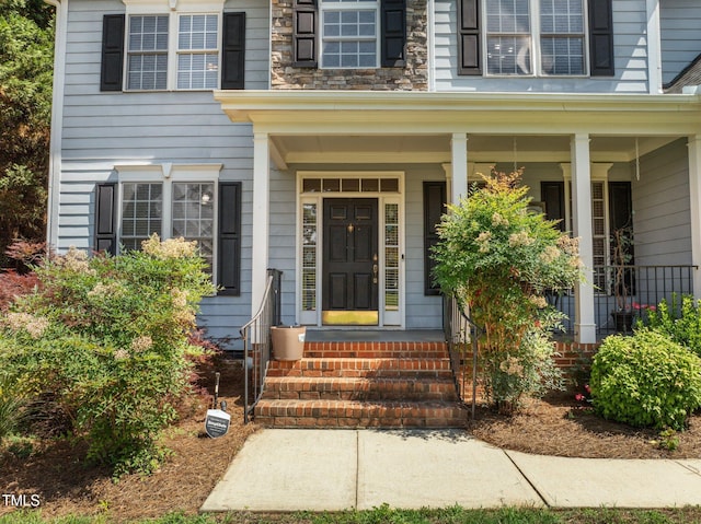 1420 Norwood Crest Ct, Raleigh, NC 27614 - view of exterior entry featuring covered porch