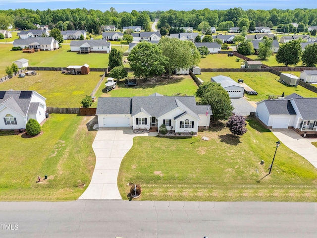 bird's eye view featuring a residential view