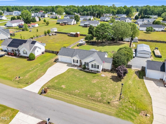 birds eye view of property featuring a residential view