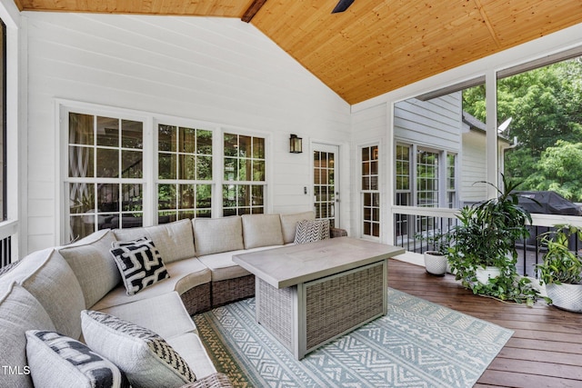 1001 Dairy House Ct, Wake Forest, NC 27587 - sunroom / solarium with an outdoor hangout area