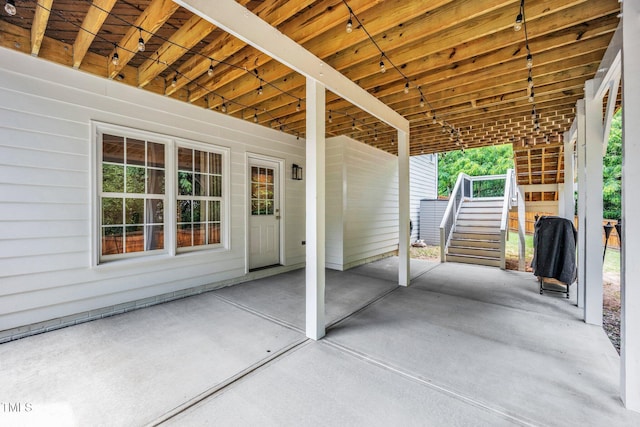 1001 Dairy House Ct, Wake Forest, NC 27587 - view of patio / terrace with stairs