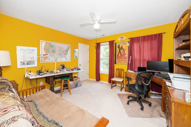 437 New Parkside Dr, Chapel Hill, NC 27516 - office space featuring light colored carpet, a ceiling fan, and baseboards