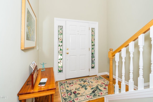 437 New Parkside Dr, Chapel Hill, NC 27516 - foyer featuring baseboards and wood finished floors