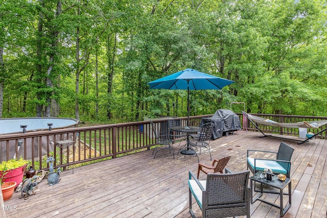 1176 Stoney Mountain Rd, Rougemont, NC 27572 - wooden terrace with outdoor dining area
