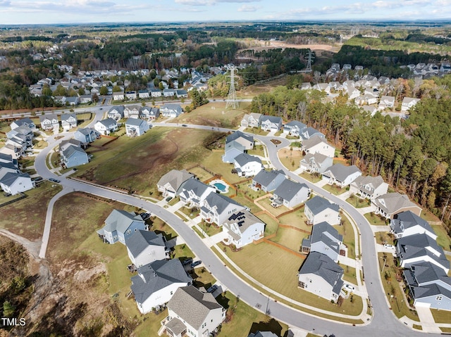 bird's eye view featuring a residential view