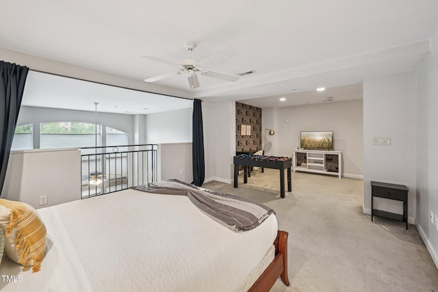 200 S Dawson St Unit 114, Raleigh, NC 27601 - bedroom with light colored carpet and recessed lighting