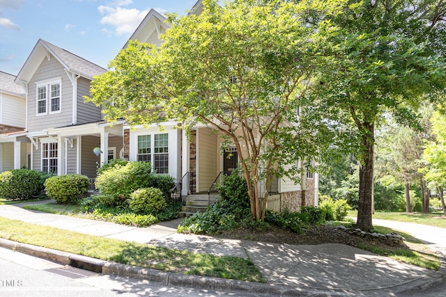 multi unit property featuring covered porch