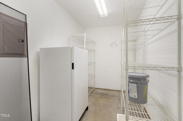 storage room with electric panel