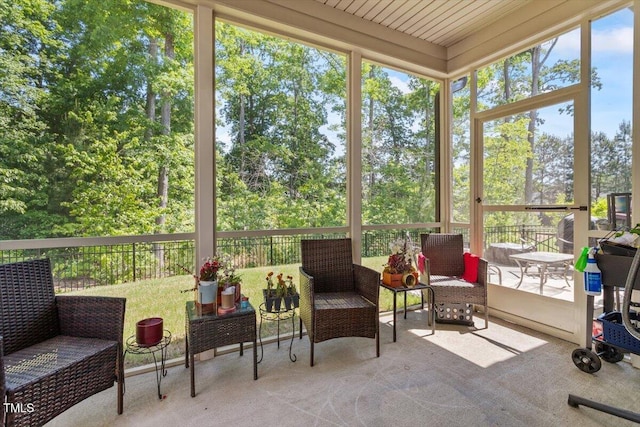 view of sunroom / solarium