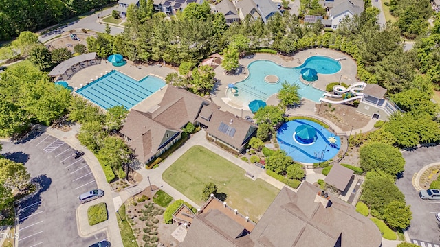 127 Post Oak Rd, Chapel Hill, NC 27516 - bird's eye view of a pool area