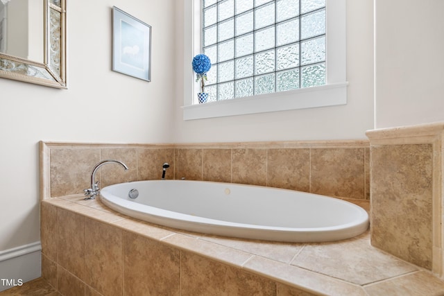 full bath featuring a garden tub