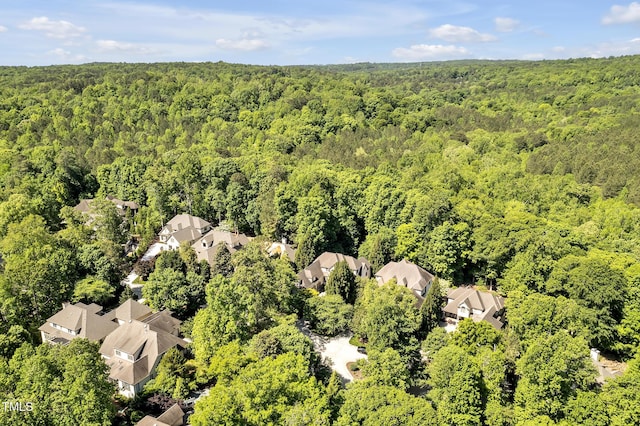 bird's eye view with a residential view and a forest view