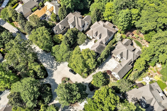 drone / aerial view with a residential view