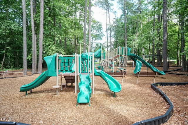communal playground with view of scattered trees