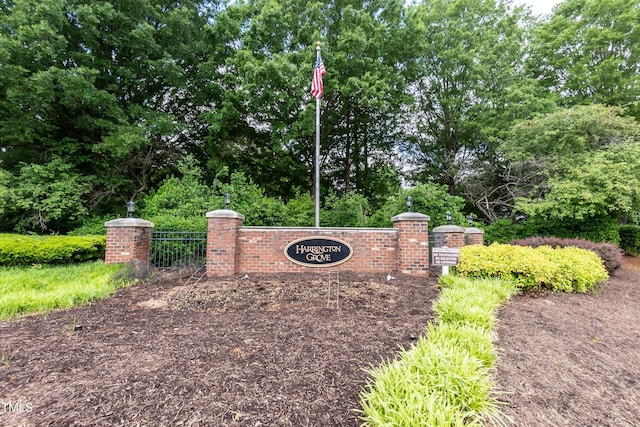 view of community sign