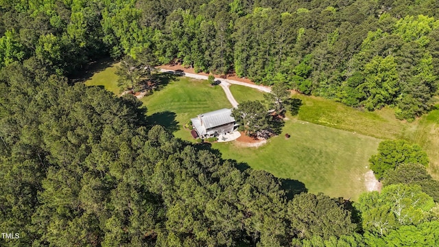 407 Howard Tant Rd, Zebulon, NC 27597 - birds eye view of property featuring a view of trees