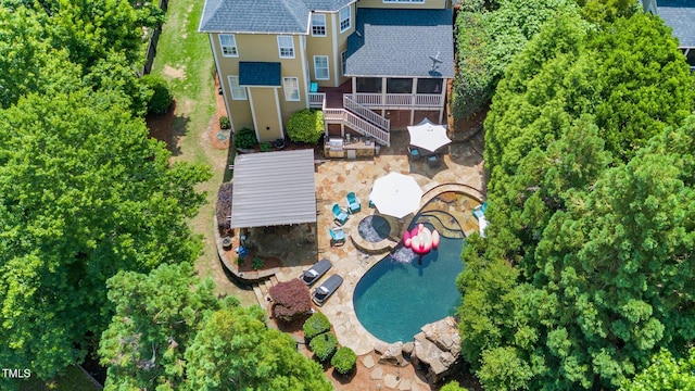 view from above of property