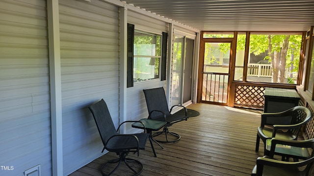 view of sunroom