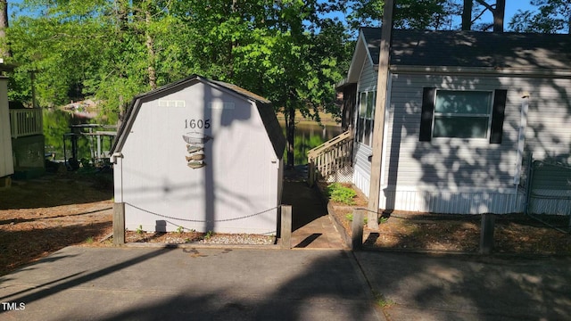 view of shed
