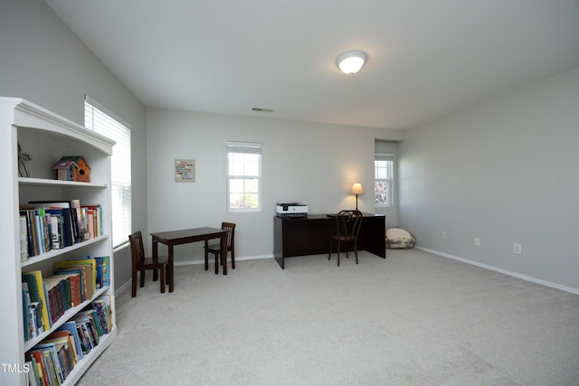 621 Childsberg Way, Hillsborough, NC 27278 - home office featuring visible vents, carpet, and baseboards